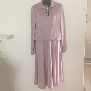 VINTAGE SUE BRETT ACCORDIAN PLEATED DRESS